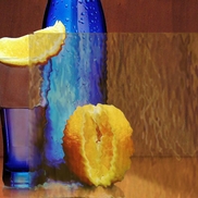 Amber Water Glass